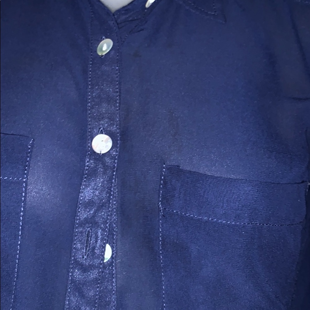 Navy blue button up - Picture 2 of 2